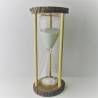 Sanduhr 50 Min. 28cm Weiss, Glas im Naturholz Gestell, Sanduhr 50 Min. 28cm Weiss, Glas im Naturholz Gestell,