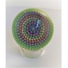 Glas Millefiori Briefbeschwerer Kristallglas Baccarat  1989
