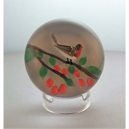 Glas Briefbeschwerer   F Saint Louis Kristallglas 1989