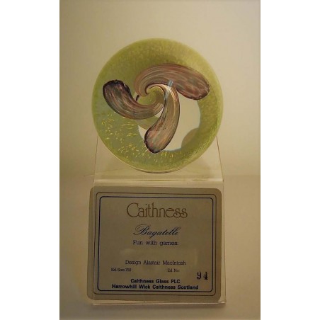 Glas Briefbeschwerer GB Caithness 1989