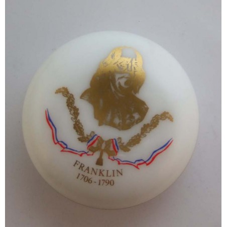 Glas Briefbeschwerer Franklin F Saint Louis