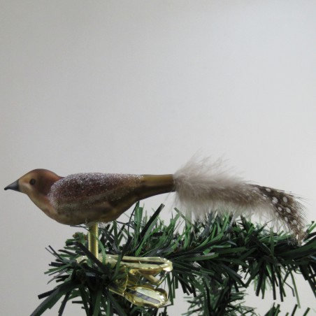 Glasvogel Bachstelze K & G Naturvögel mit Naturfedern