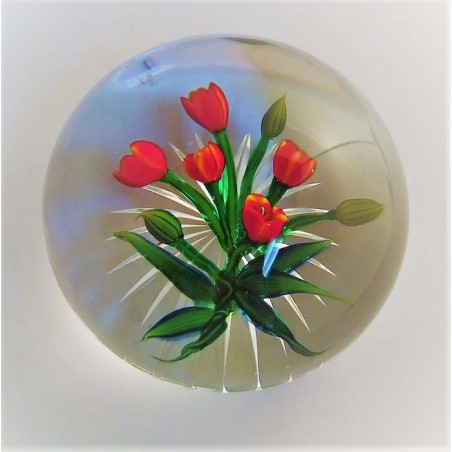 Glas Briefbeschwerer Tarsitano 1990 Amerika