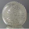 Glas Briefbeschwerer 7.5cm Traumkugel weiss  1997 GB