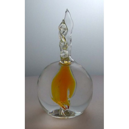 Glas Briefbeschwerer mit Wasser U.Recht  1986 CH