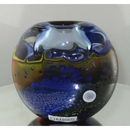 Glas Vase Edelmann 1990 DE