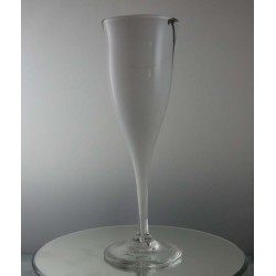 Glas-Flöte 24cm weiss-grün  Edelmann 1988 DE