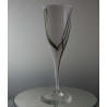 Glas-Flöte 24cm weiss-grün  Edelmann 1988 DE