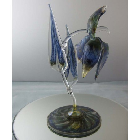 Glas Orchidee 20.5cm 1988 DE Ittig