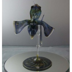 Glas Orchidee 20.5cm 1988 DE Ittig