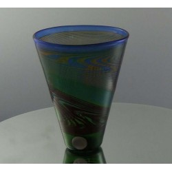 Glas Vase 10cm K. Walstab  1987 DE