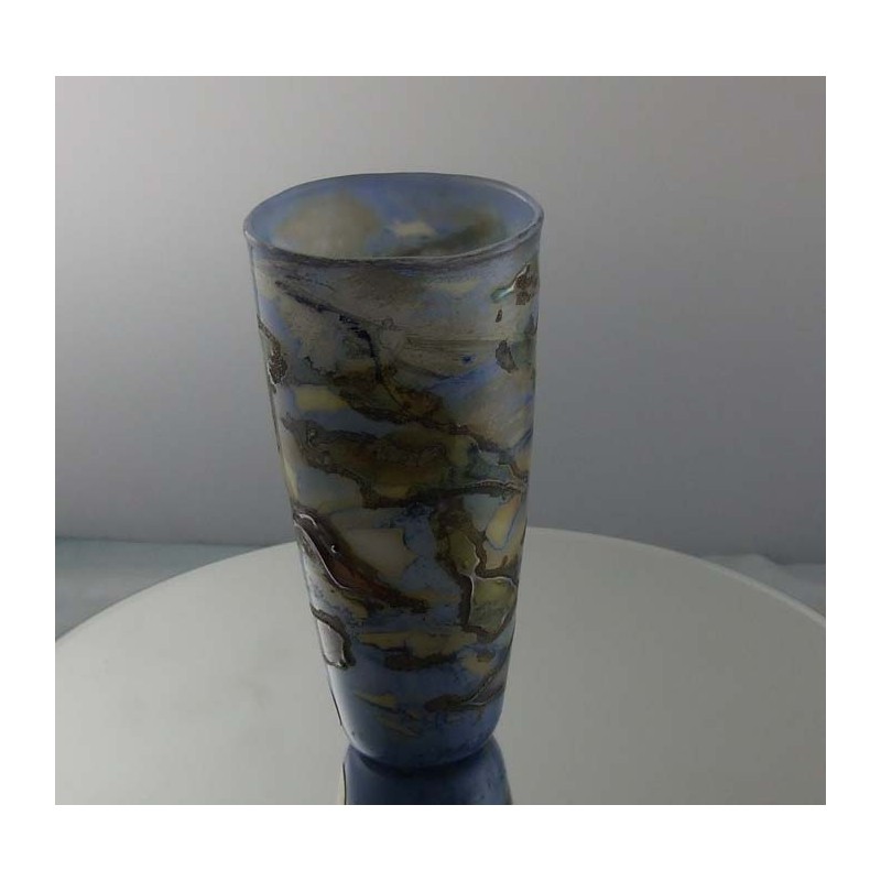 Glas Vase 12.7cm K. Walstab  1987 DE defekt