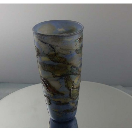 Glas Vase 12.7cm K. Walstab  1987 DE defekt