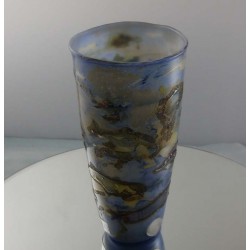 Glas Vase 12.7cm K. Walstab  1987 DE defekt