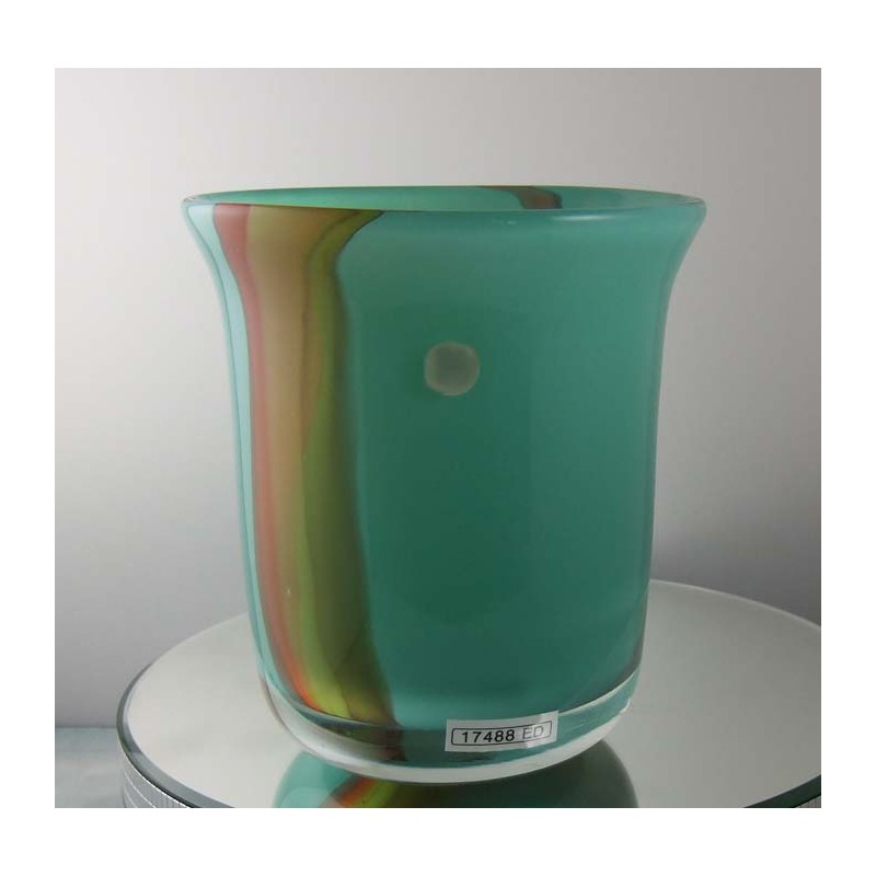 Glas Vase 14cm Edelmann 1988 DE