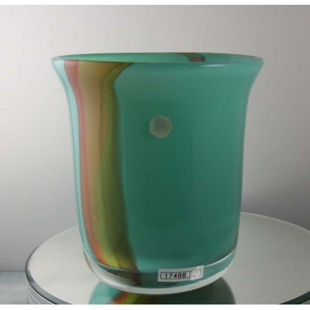 Glas Vase 14cm Edelmann 1988 DE