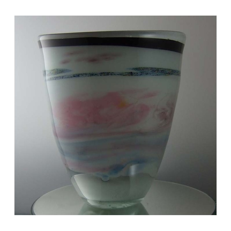 Glas Vase 20cm Herzog 1987 DE