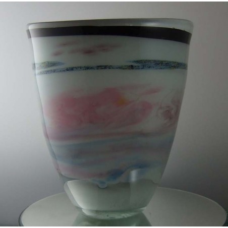 Glas Vase 20cm Herzog 1987 DE