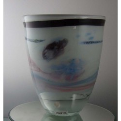 Glas Vase 20cm Herzog 1987 DE
