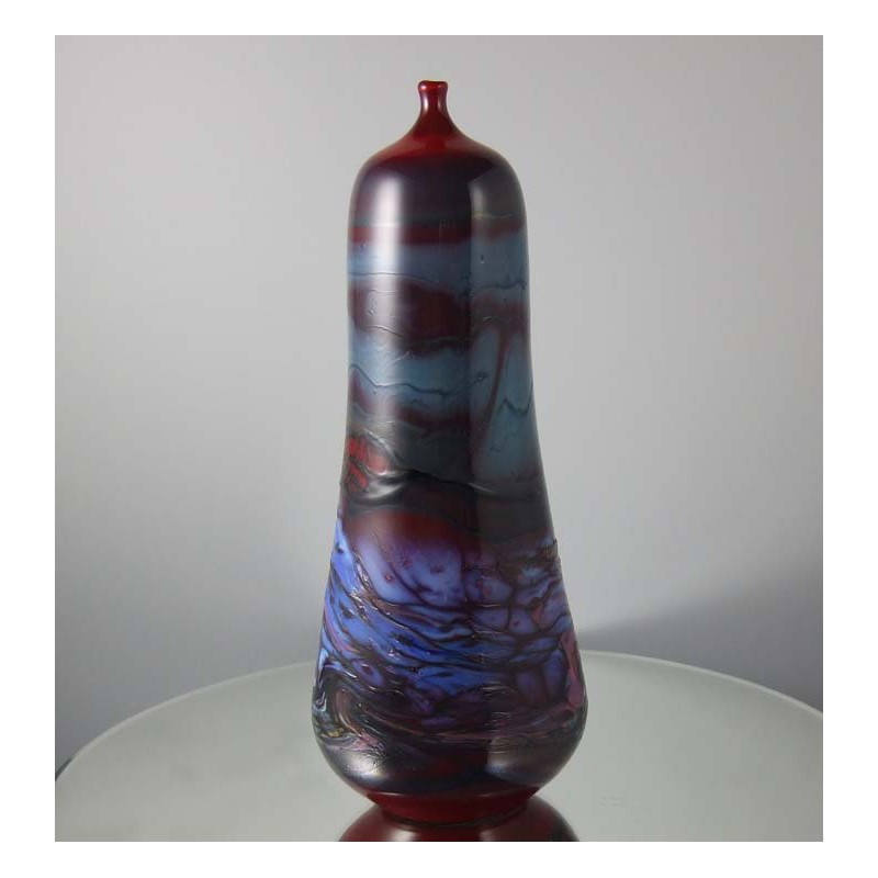 Glas Vase 17.5cm Herzog 1987 DE