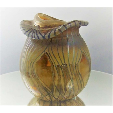 Glas Vase 11cm Vera Walther 1988 DE