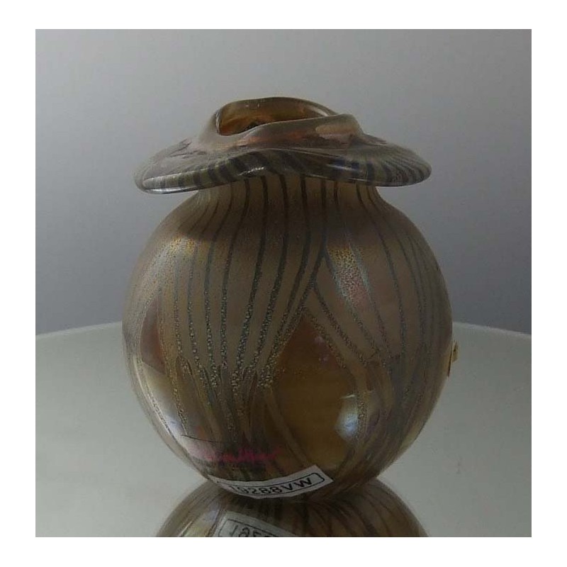 Glas Vase 8.5cm Vera Walther 1988 DE