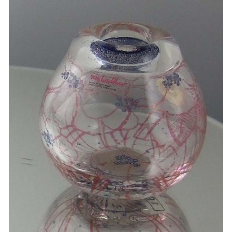 Glas Vase 5cm Vera Walther 1988 DE