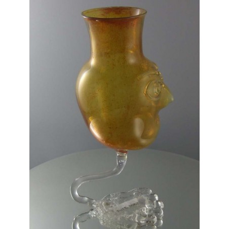 Glas Schnapsglas 16cm U. Recht 1987 CH