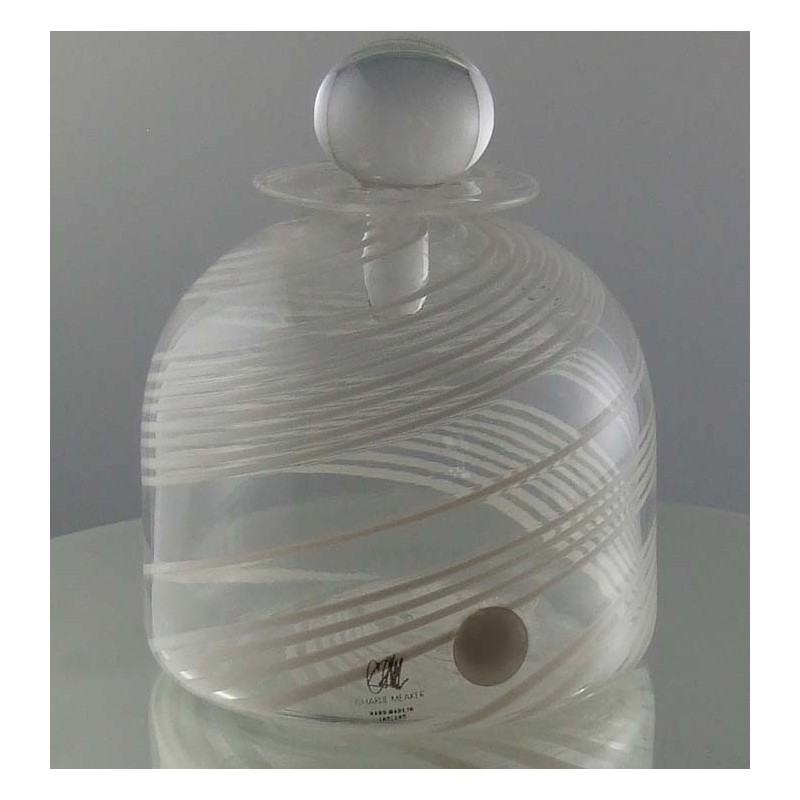 Glas Flacon 10.5cm klar-weiss 1987 GB