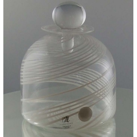 Glas Flacon 10.5cm klar-weiss 1987 GB