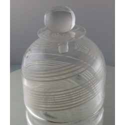 Glas Flacon 10.5cm klar-weiss 1987 GB