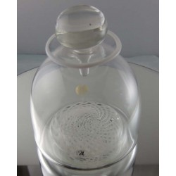 Glas Flacon 11.3cm klar - weiss 1987 GB