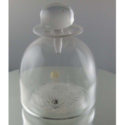 Glas Flacon 11.3cm klar - weiss 1987 GB