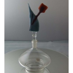 Glas Flacon 17cm 1990 DE