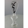 Glas Flacon 11cm Gesicht 1990 CH