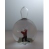 Glas Briefbeschwerer 12cm Clown mit Wasser 1990 CH Glas Briefbeschwerer 12cm Clown mit Wasser 1990 CH