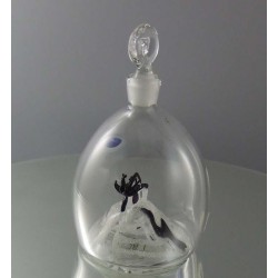 Glas Flacon 10cm Landschaft  Stadelmann 1990 CH