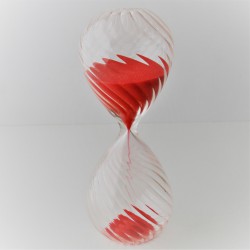 Glas-Sanduhr 5 Min. 12.5 cm Glas geriefelt