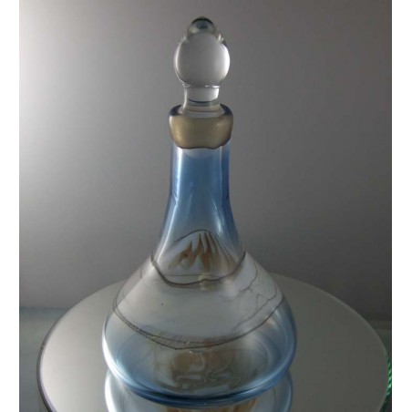 Glas Karaffe 21cm von AM Molnar  1990 DE