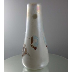 Glas Vase 17cm von AM Molnar  1980 DE
