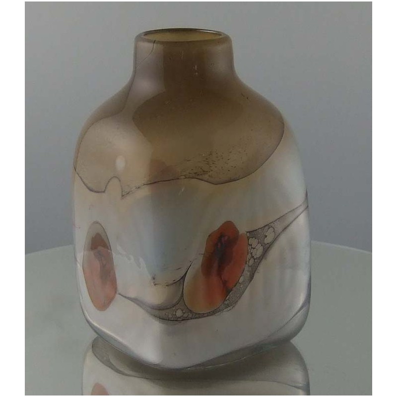 Glas Vase 10.4cm von AM Molnar  1980 DE