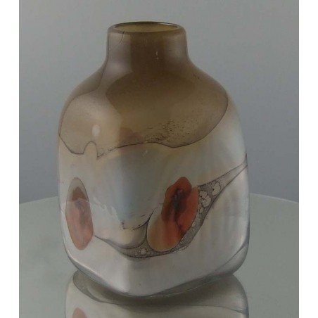 Glas Vase 10.4cm von AM Molnar  1980 DE