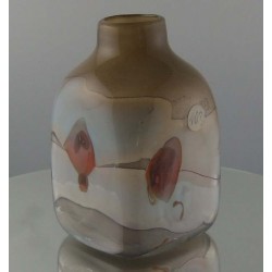 Glas Vase 10.4cm von AM Molnar  1980 DE