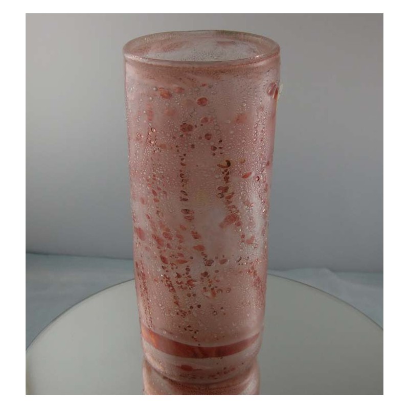 Glas Vase 17.6cm von P. Molnar  1980 DE