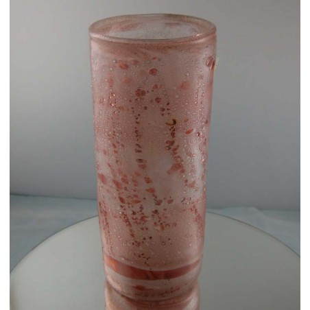 Glas Vase 17.6cm von P. Molnar  1980 DE