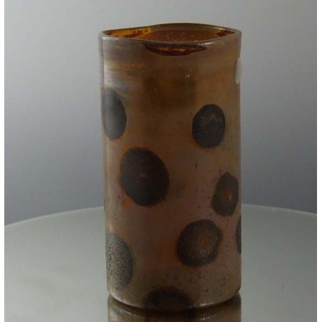 Glas Vase 11.3cm von P. Molnar  1984 DE