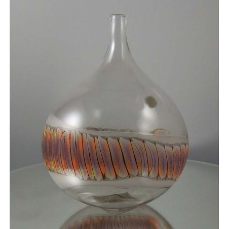 Glas Vase 12.7cm von AM Molnar  1982 DE