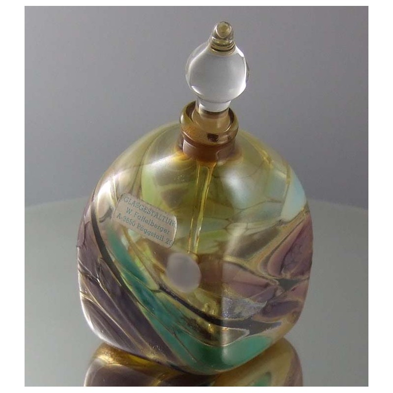 Glas Flacon 9.3cm Faffelberger  1990 AT