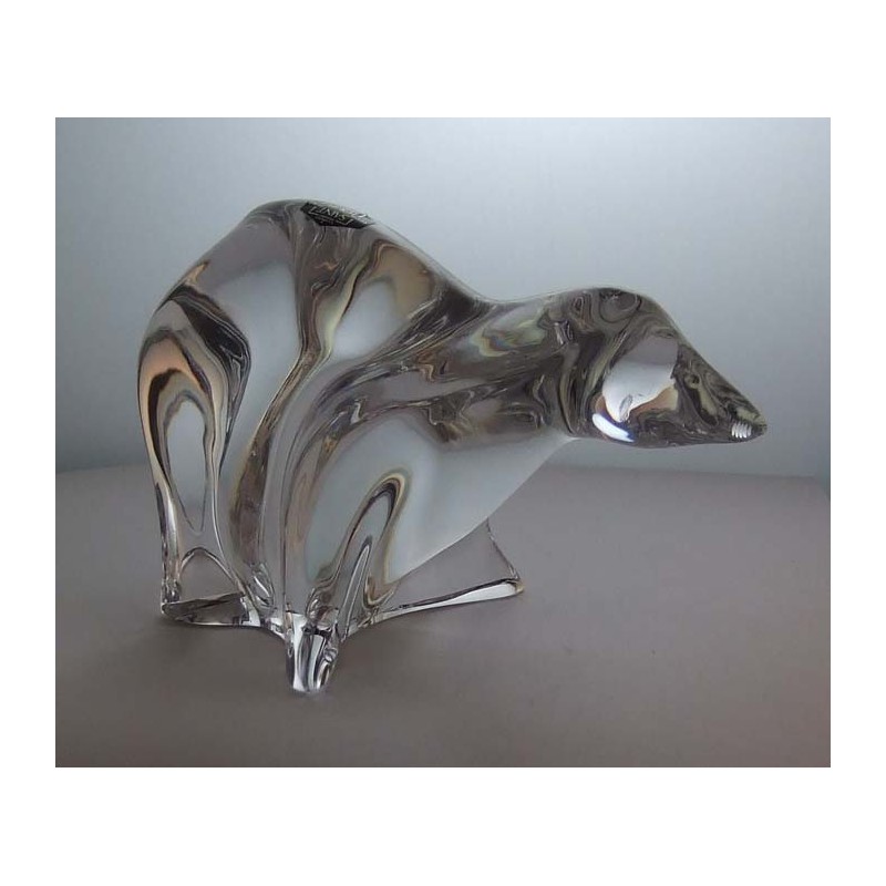 Kristallglas Bär 18cm Saint Louis 1989 FR