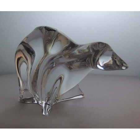 Kristallglas Bär 18cm Saint Louis 1989 FR